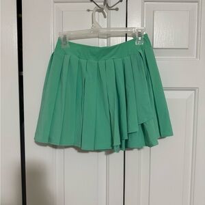 Green Pleated athletic outdoor voices hiking/running Skirt